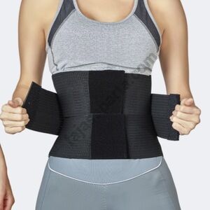 Black Waist Support Belt cinturilla entrenadora tres elásticos